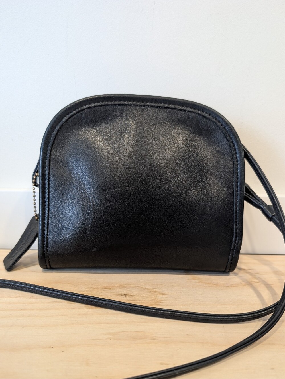 Vintage Coach Black Leather Abbie Crossbody Bag 9017